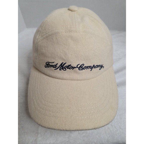 Ford‎ Motor Company Cozy Cream Colored Baseball Cap Hat Adjustable